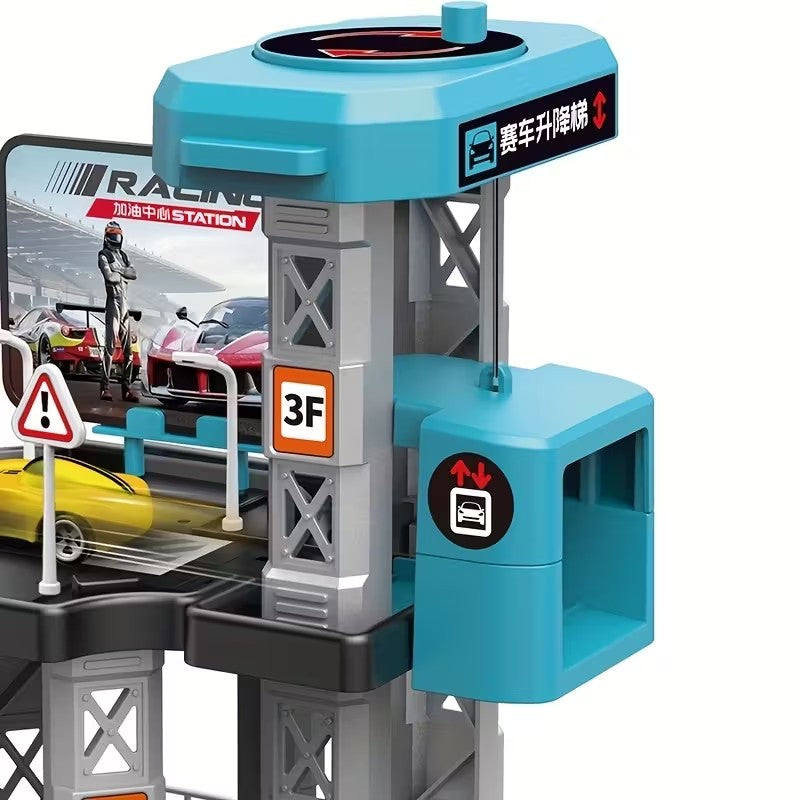 3D Multi-Level Racing Track Toy Set