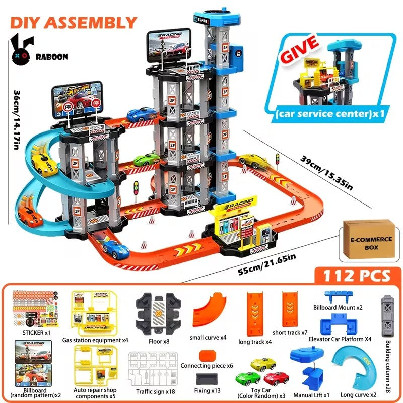 3D Multi-Level Racing Track Toy Set