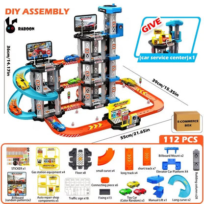 3D Multi-Level Racing Track Toy Set