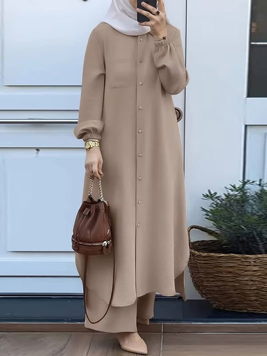 Two Piece Long Sleeve Abaya