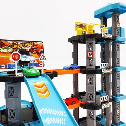 3D Multi-Level Racing Track Toy Set