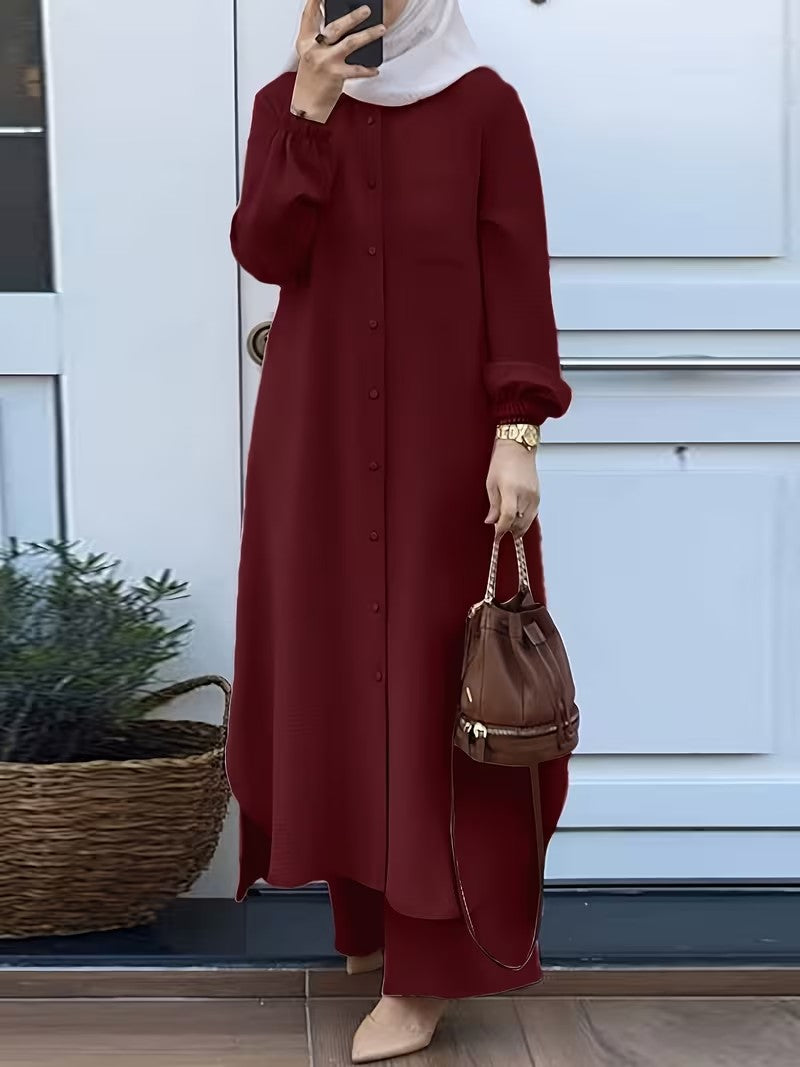 Two Piece Long Sleeve Abaya