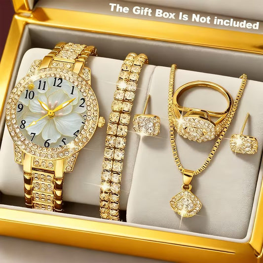 6pcs Tone Quartz Watch Set