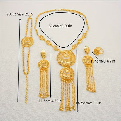 Gold Plated Long Necklace Set