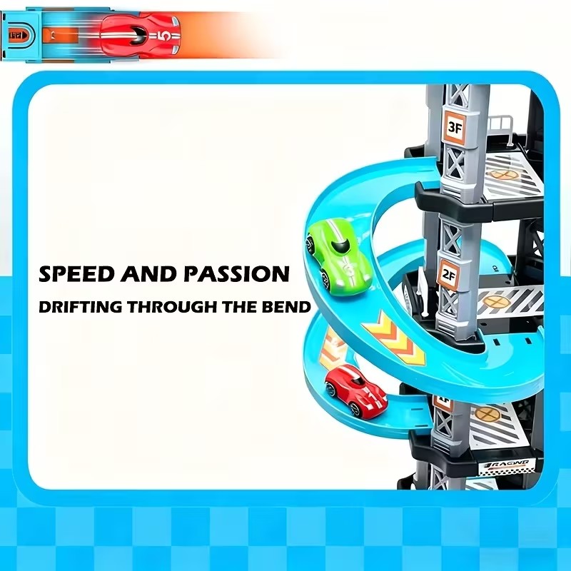 3D Multi-Level Racing Track Toy Set