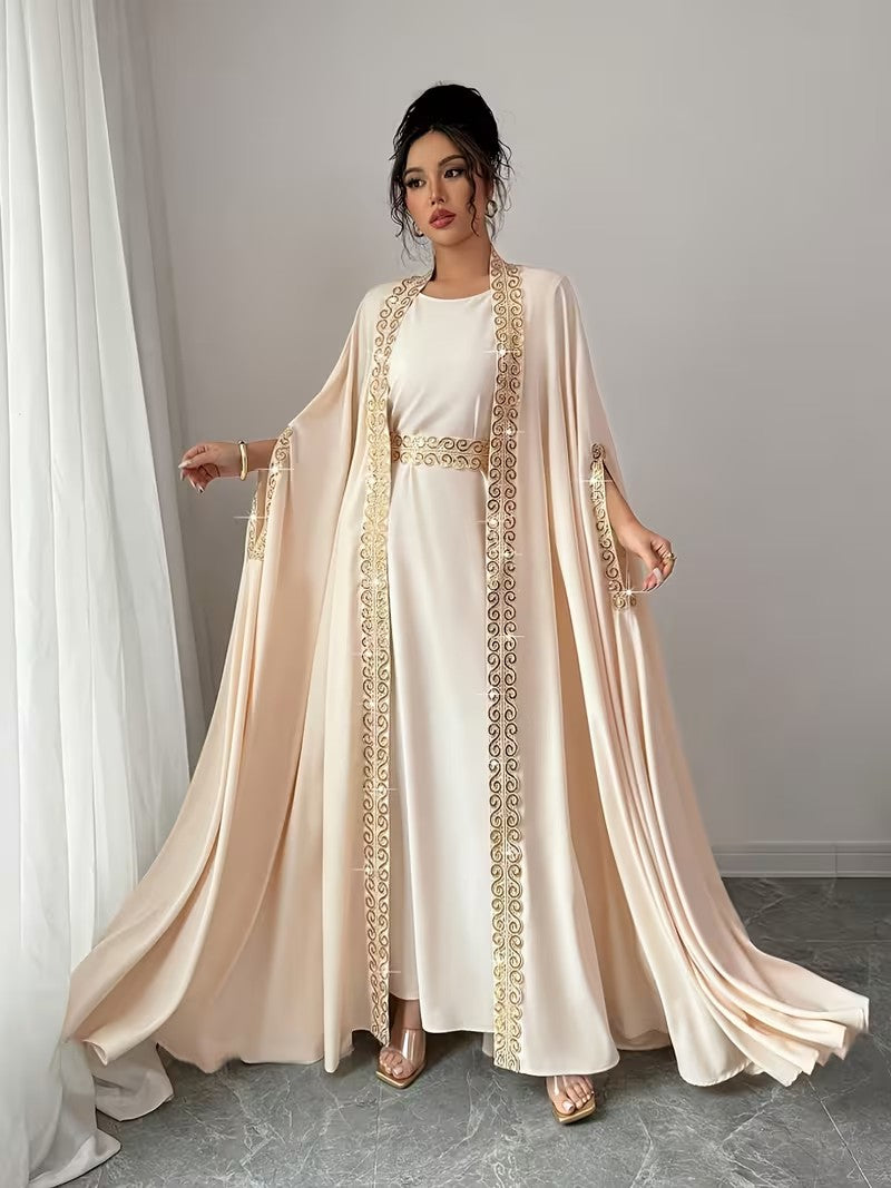 2pcs Batwing Sleeve Dress