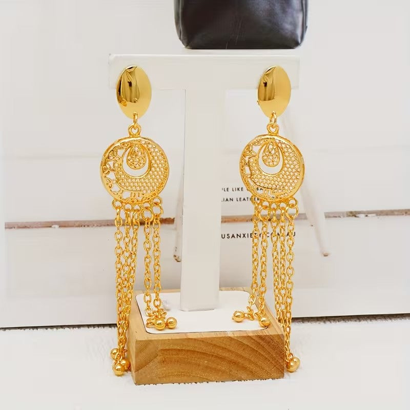 Gold Plated Long Necklace Set